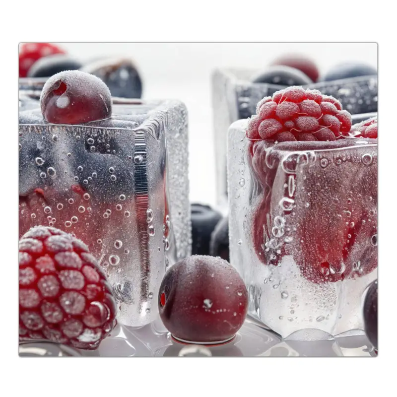 Herdabdeckplatte Gefrorene Beeren 2-Teilig (60x52cm) Preisknaller