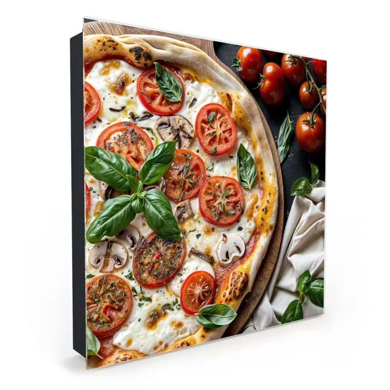 Gratis Versand Schlüsselkasten Pizza mit Tomaten Rechts