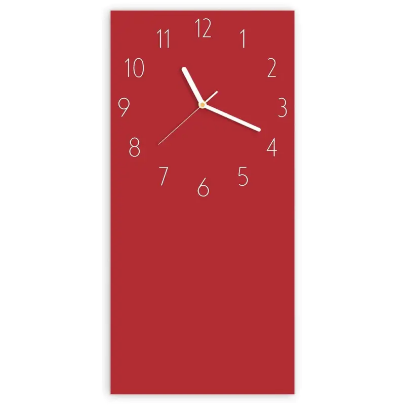 Wanduhr Hochformat - Weinroter Hintergrund III Elegant Kostenfreie Lieferung