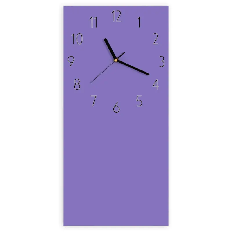 Wanduhr Hochformat - Violetter Hintergrund I Elegant Sichere Zahlung
