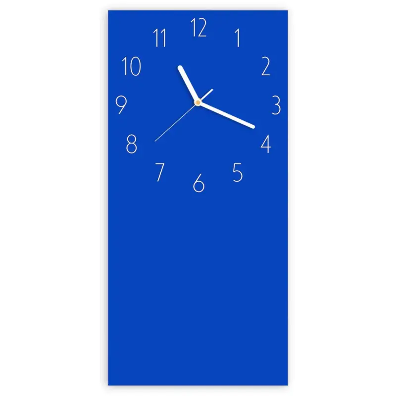 Wanduhr Hochformat - Königsblauer Hintergrund III Elegant Nur Heute