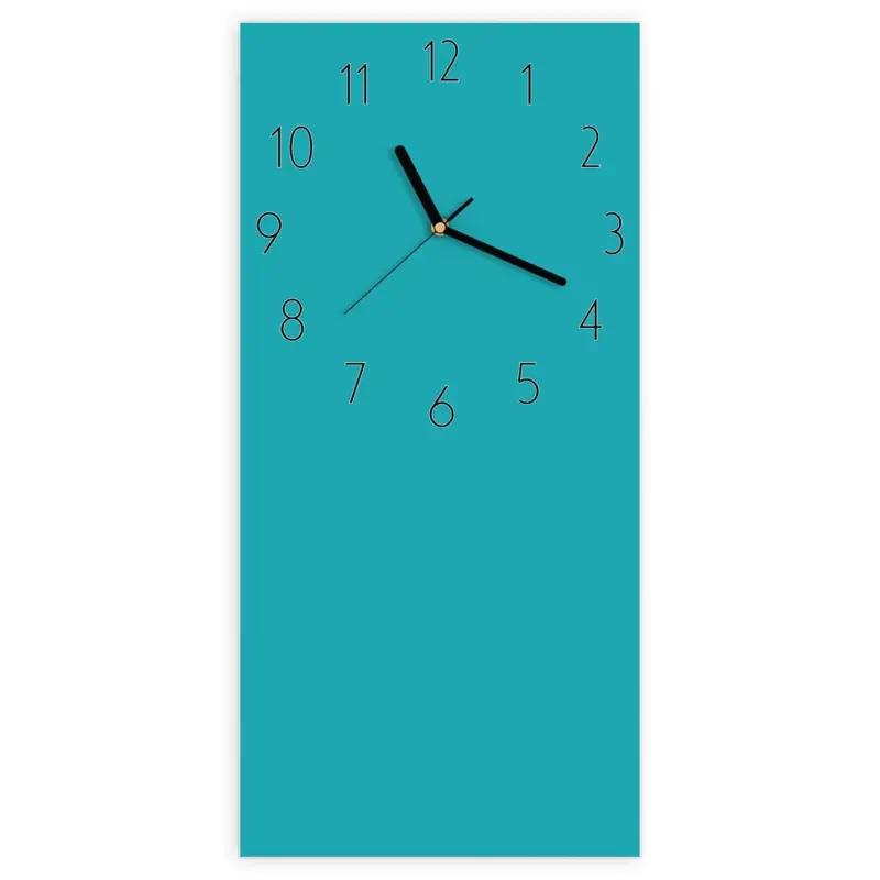 Wanduhr Hochformat - Türkiser Hintergrund II Elegant Must-Have