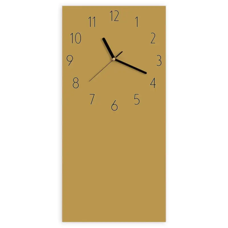 Rabatt Wanduhr Hochformat - Khakibrauner Hintergrund Elegant