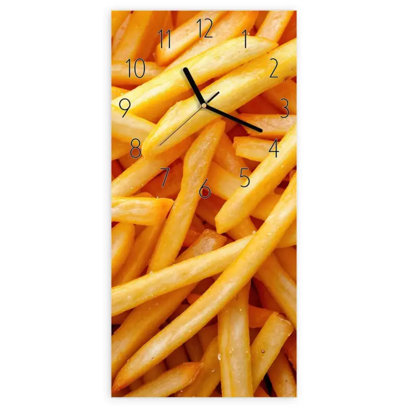 Wanduhr Hochformat - Pommes Frites Elegant Kostenloser Versand