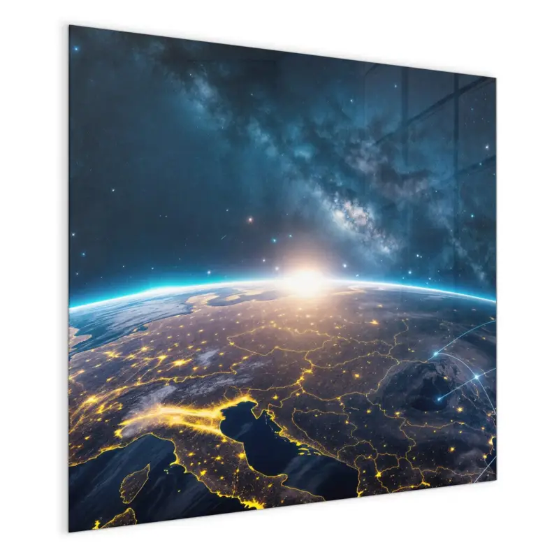 Magnettafel - Sonnenaufgang Erde 30 x 30 cm Top-Seller