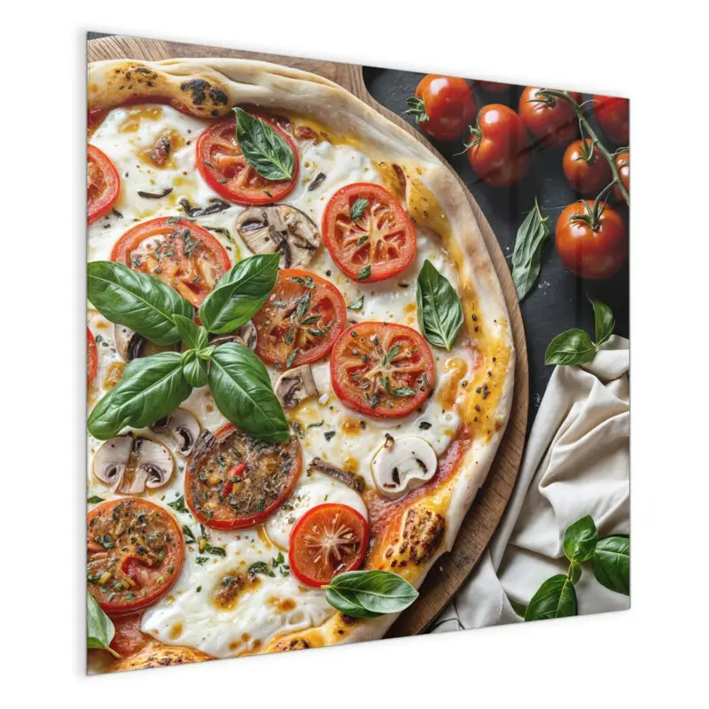Magnettafel - Pizza mit Tomaten 30 x 30 cm Sonderaktion