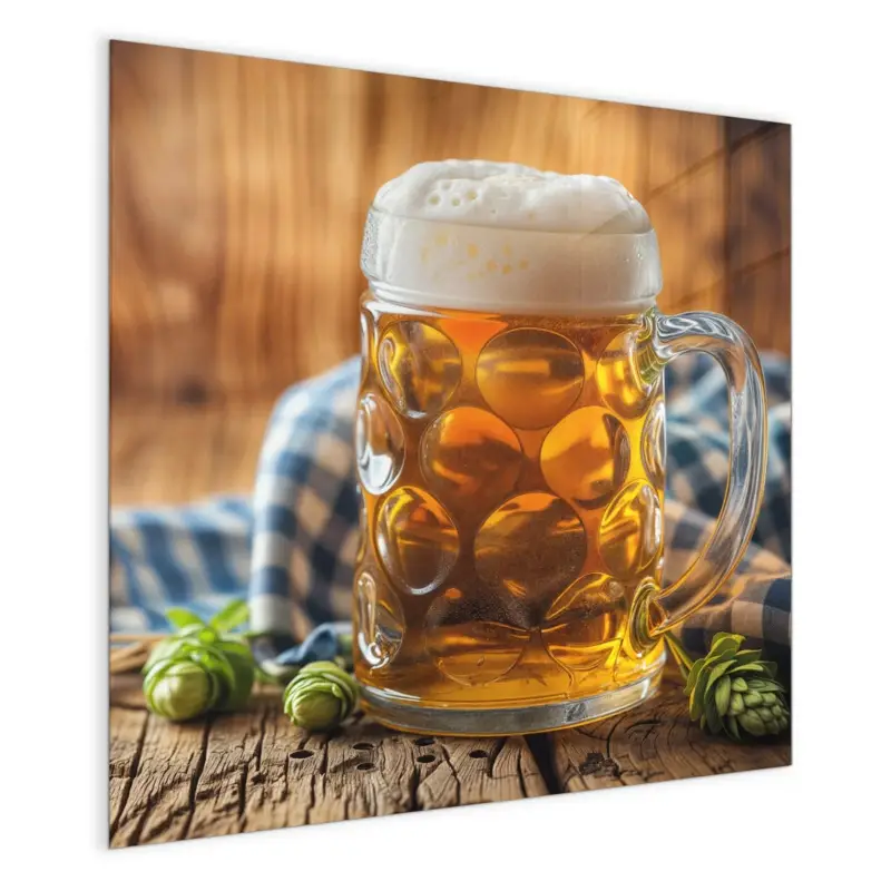 Expressversand Magnettafel - Bierglas 30 x 30 cm