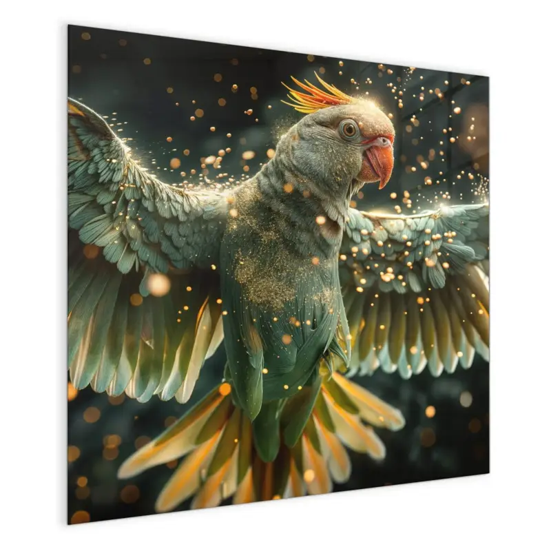 Preisknaller Magnettafel - Fliegender Papagei 30 x 30 cm