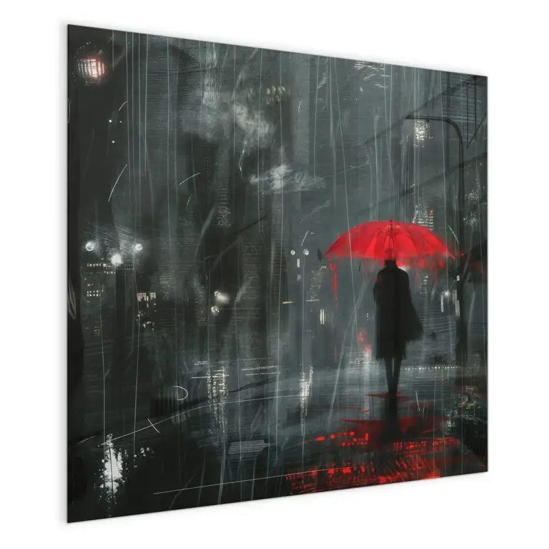 Magnettafel - Regenroter Schirm 30 x 30 cm Gratis Versand