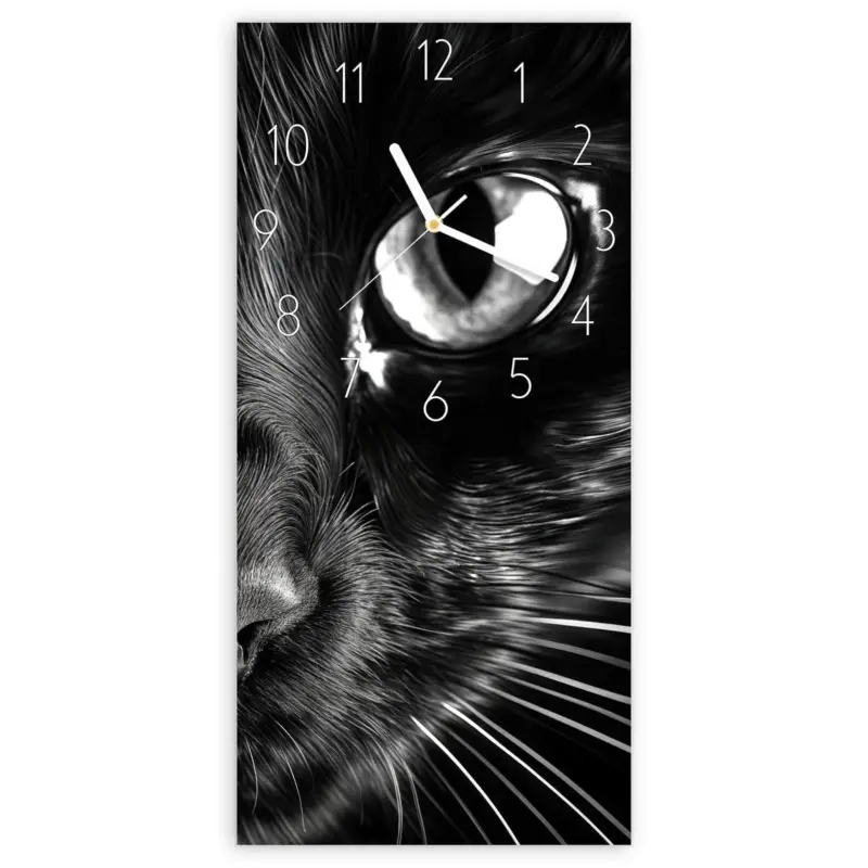 Wanduhr Hochformat - Katzengesicht Elegant Jetzt Kaufen