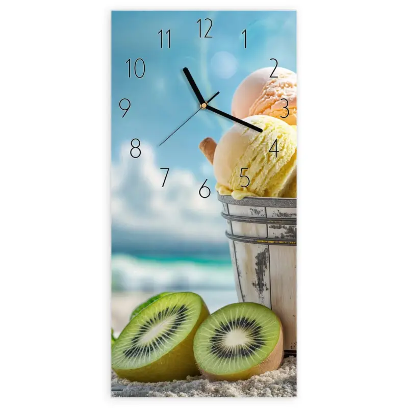 Beliebt Wanduhr Hochformat - Sommerliches Eis Elegant