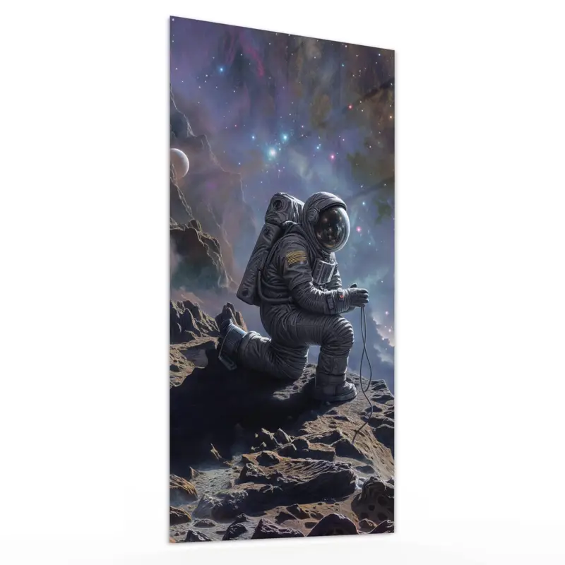 Bestseller Wandbild Hochformat - Astronaut im All 30 x 60 cm