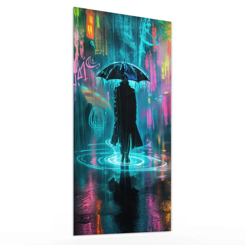 Neue Kollektion Wandbild Hochformat - Regen bei Nacht 30 x 60 cm