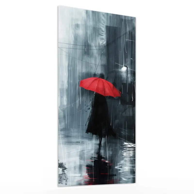 Mega-Angebot Wandbild Hochformat - Regenschirm im Regen 30 x 60 cm