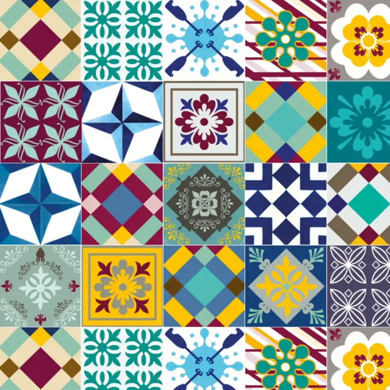 Nur Für Kurze Zeit Küchenrückwand Retro Patchwork Fliesen