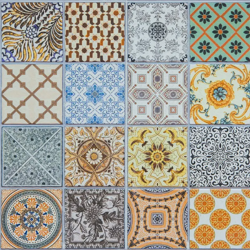 Küchenrückwand Zementfliesen Patchwork Letzte Chance