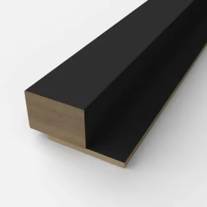Echt Abschlussprofil für MDF-Lamellen Schwarz Prestige Decor