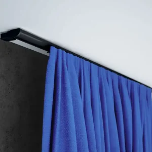 Einläufige Aluminiumschiene ZD in schwarz (Set mit zwei Schienen) Preisreduziert