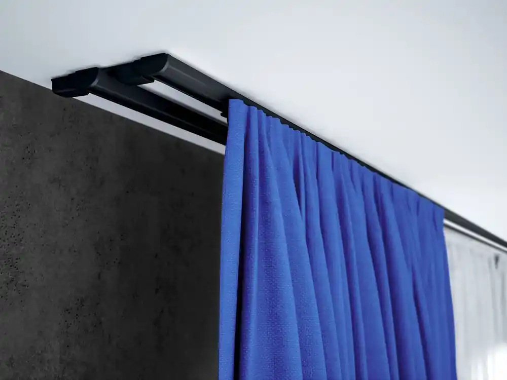 Zweiläufige Aluminiumschiene ZD in schwarz (Set mit zwei Schienen) Garantierte Lieferung