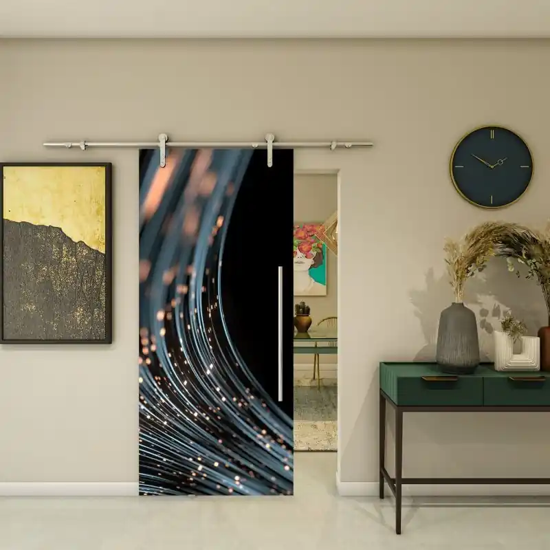 Bestpreis Glasschiebetür PIPE-LINE - Fotoprint Modell 33