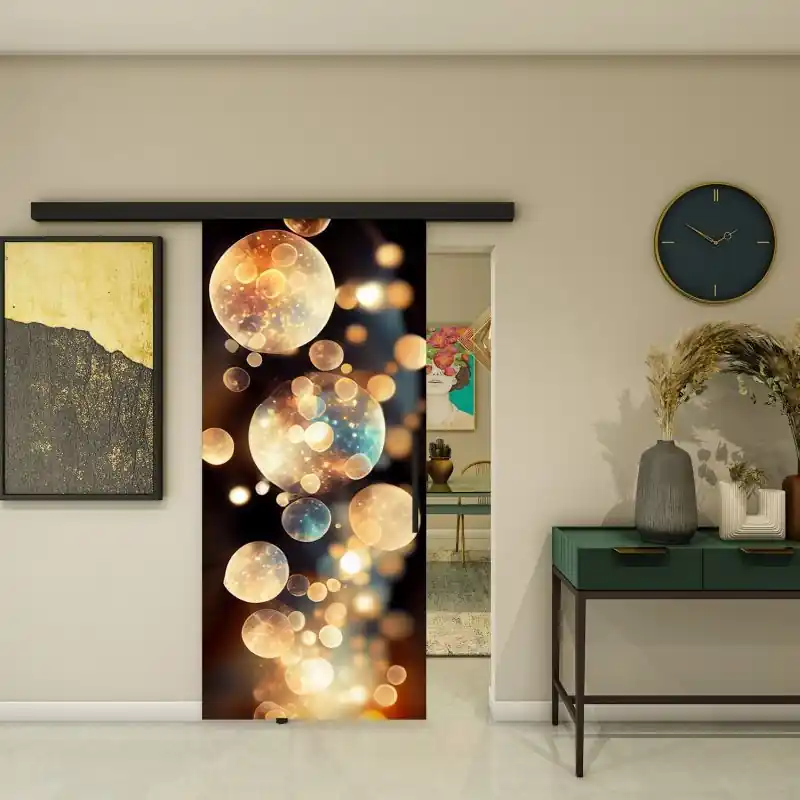 Schnäppchen Glasschiebetür BLACK-LINE - Fotoprint Modell 16