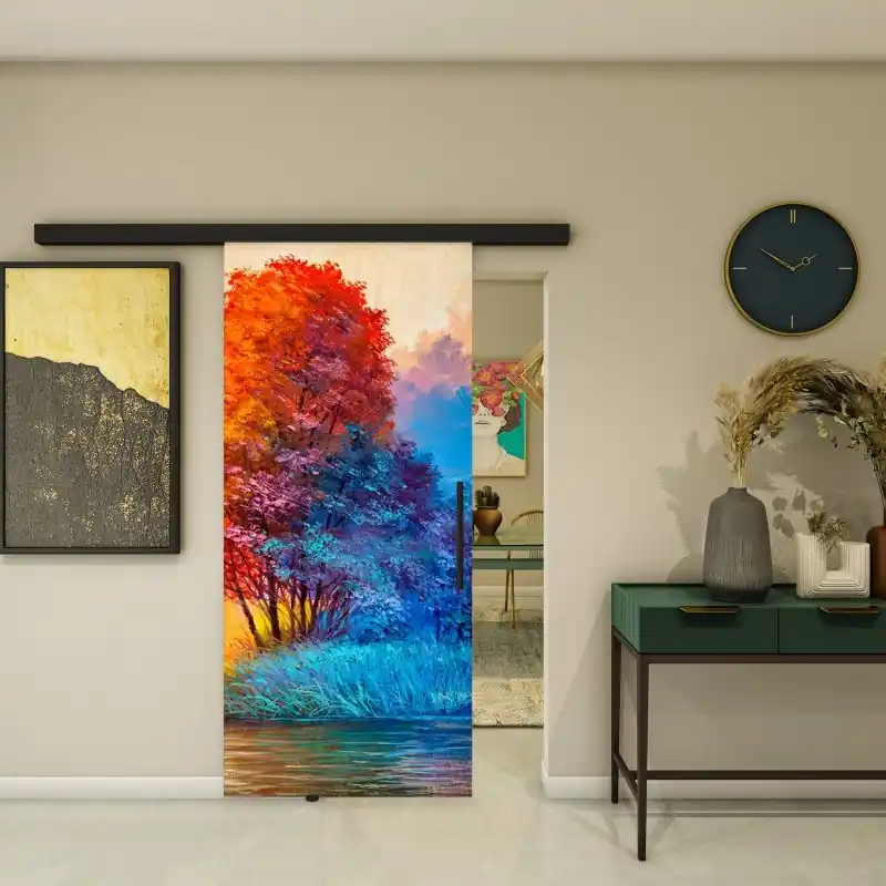 Sofort Bestellen Glasschiebetür BLACK-LINE - Fotoprint Modell 25