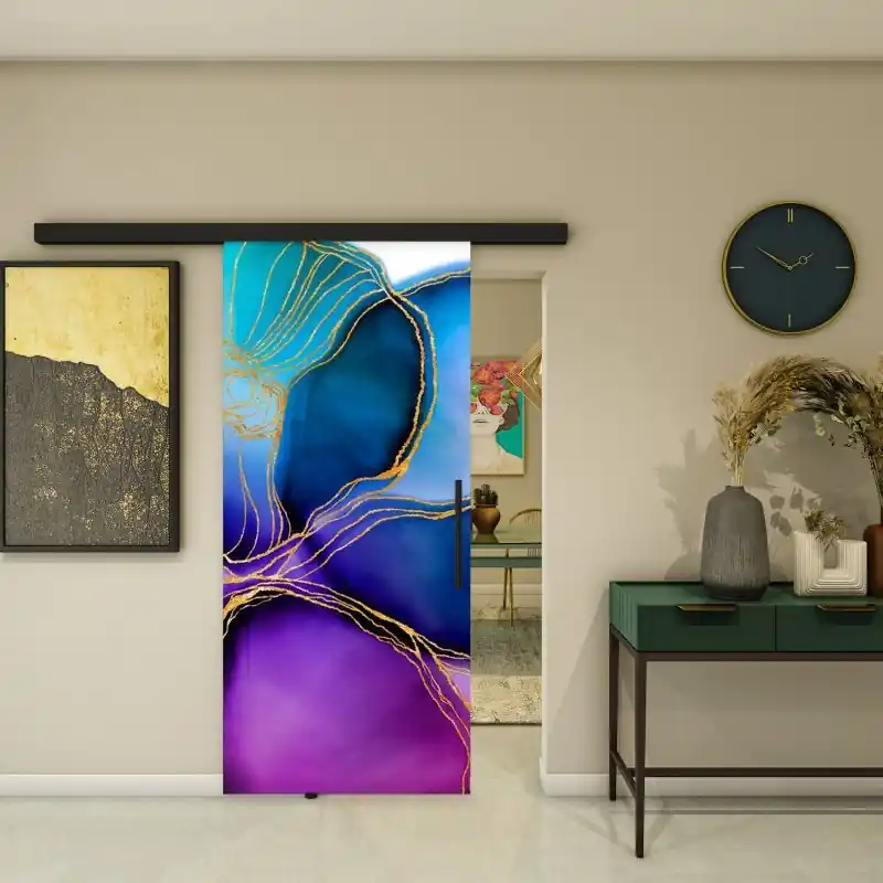 Neue Kollektion Glasschiebetür BLACK-LINE - Fotoprint Modell 78
