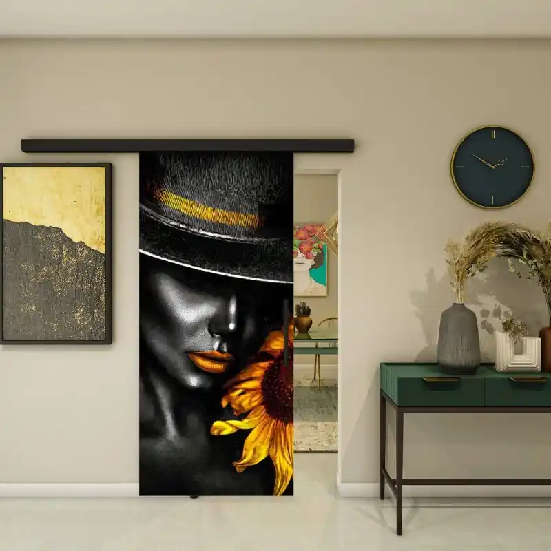 Top-Seller Glasschiebetür BLACK-LINE - Fotoprint Modell 270