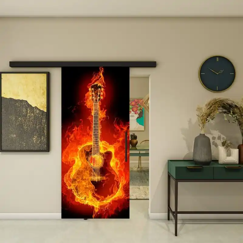 Schnäppchen Glasschiebetür BLACK-LINE - Fotoprint Modell 275