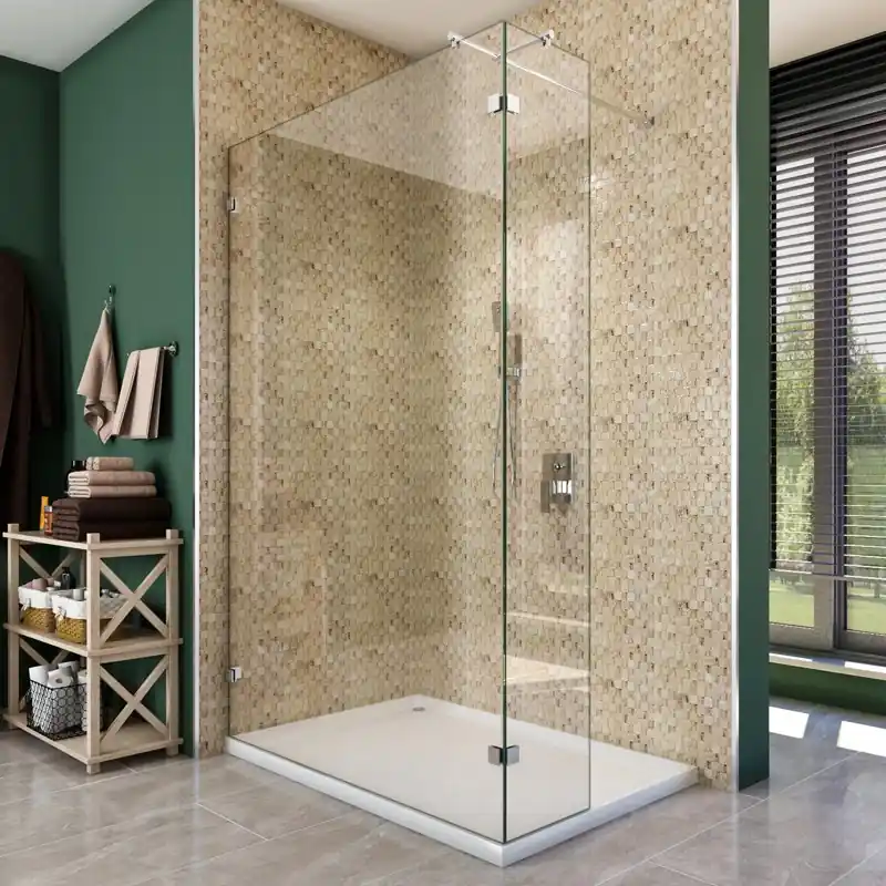 Walk In Dusche - Almada-03 - Duschwand - Chrom - Klarglas Meistverkauft