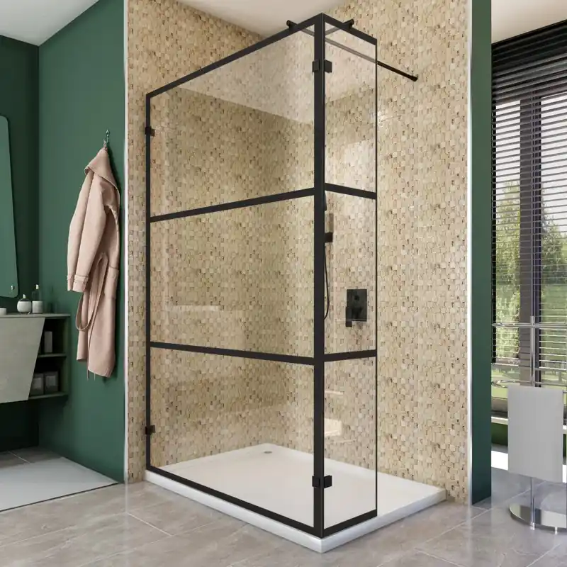 Beliebt Walk In Dusche - Amora-03 - Duschwand - Schwarz - Loft 1