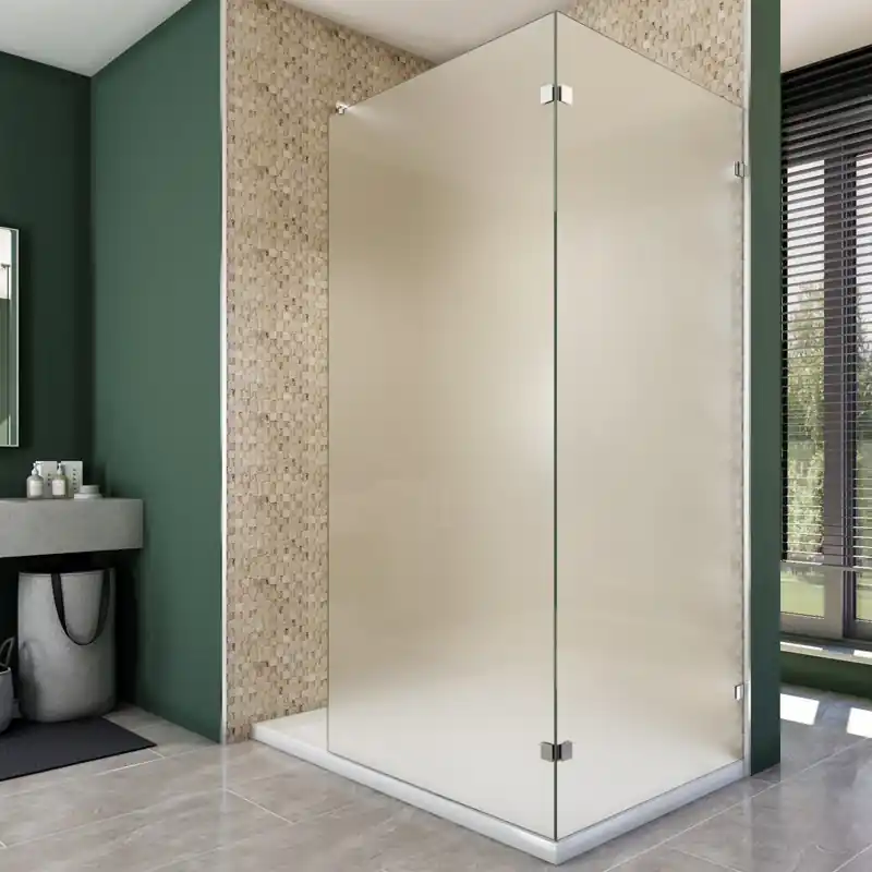 Walk In Dusche - Almada-05 - Duschwand - Chrom - Satino Top-Seller