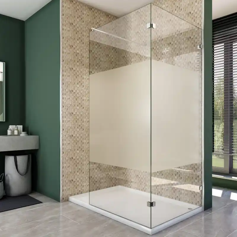 Walk In Dusche - Almada-05 - Duschwand - Chrom - Blinds Bestseller