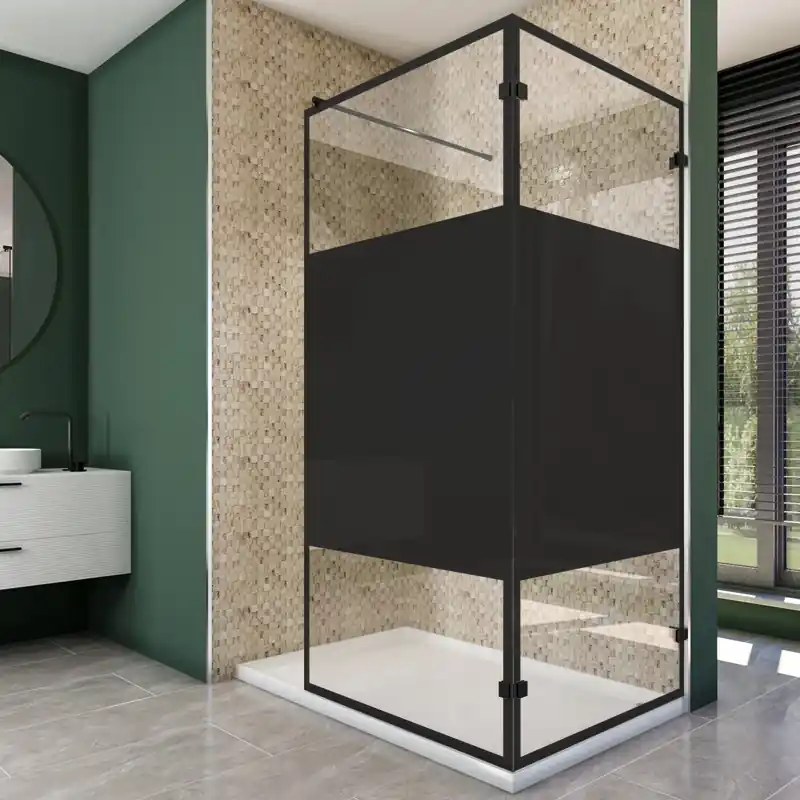 Neuheit Walk In Dusche - Amora-05 - Duschwand - Schwarz - Loft 3