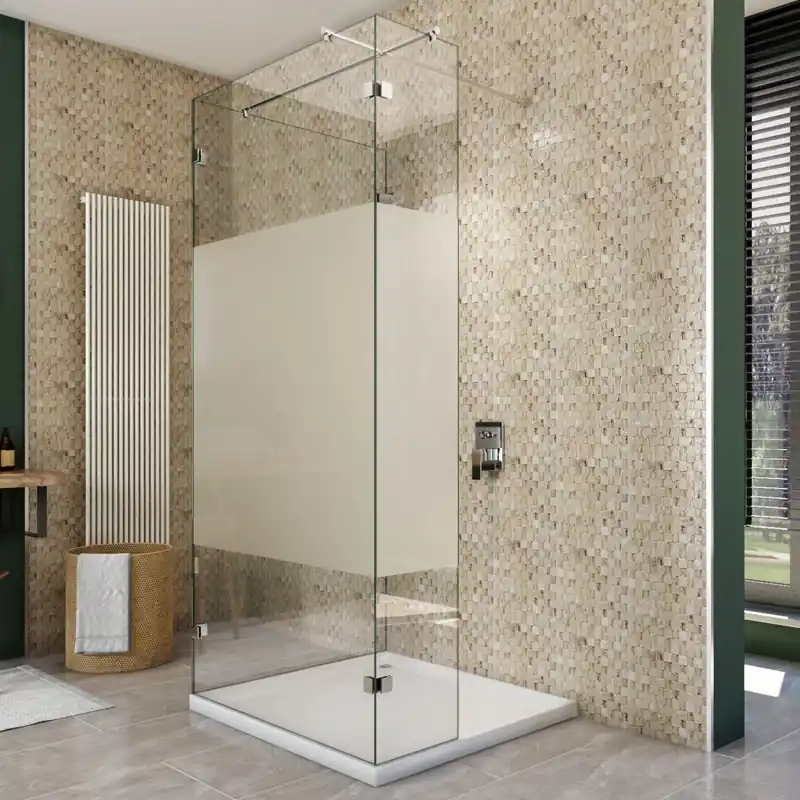 Sonderaktion Walk In Dusche - Almada-07 - Duschwand - Chrom - Blinds