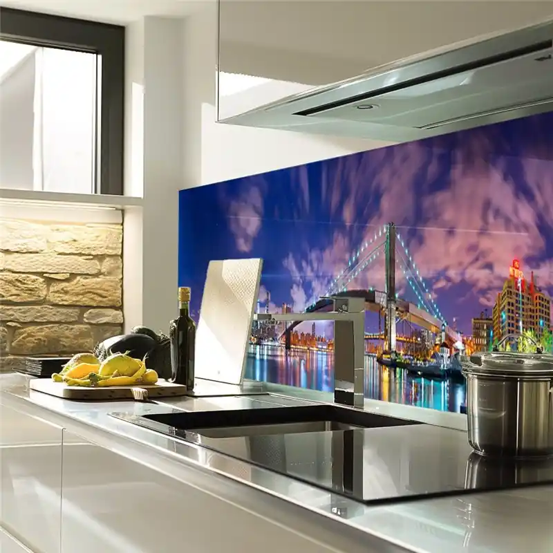 Billig Glas Küchenrückwand 6 mm ESG Motive KRWM-0475