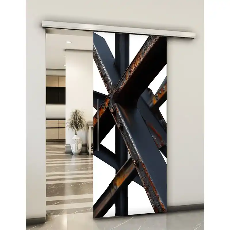 Neu Im Sortiment Holzschiebetür Slim-Line - Industrie Model 1021