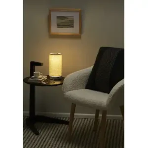 Akku LED-Tischleuchte taupe Highlight