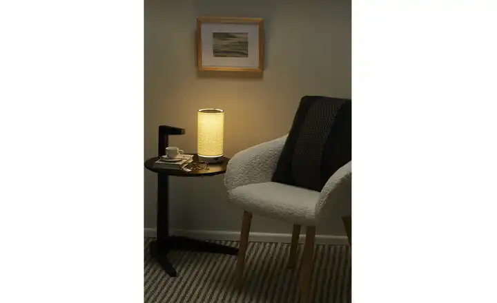 Akku LED-Tischleuchte taupe Highlight