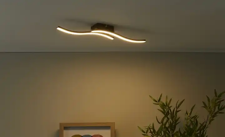 LED-Deckenleuchte, 2-flammig, schwarz Neue Ware