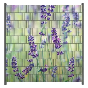 Expressversand Zaunsichtschutz Lila Blumenfreude - Violette Pflanzen auf der Wiese Breite 200 cm x Höhe 180 cm