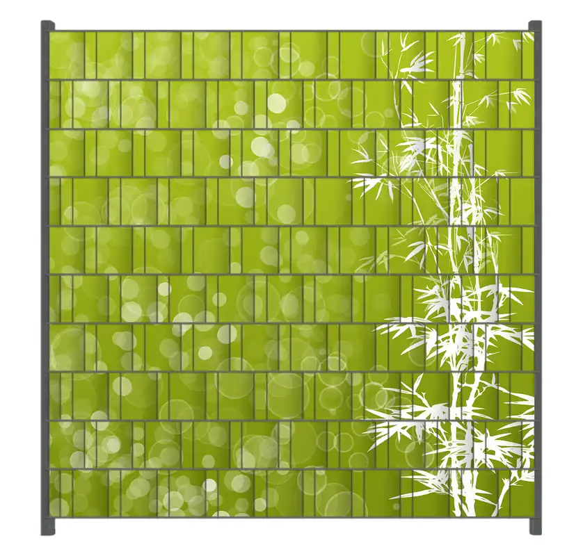 Finale Aktion Zaunsichtschutz Bambusmuster grün-weiß Breite 200 cm x Höhe 140 cm