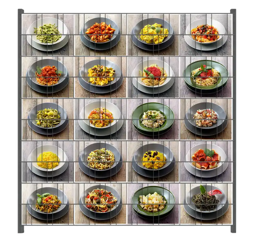 Top-Angebot Zaunsichtschutz Italienische Pasta Breite 200 cm x Höhe 140 cm