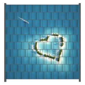 Online Kaufen Zaunsichtschutz Insel mit Herz Breite 200 cm x Höhe 200 cm