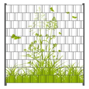 Online Kaufen Zaunsichtschutz Grüne Sommerwiese Breite 200 cm x Höhe 140 cm