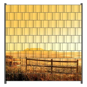 Expressversand Zaunsichtschutz Strand in Südafrika I - Himmel in orange Breite 200 cm x Höhe 200 cm