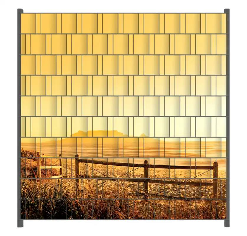 Expressversand Zaunsichtschutz Strand in Südafrika I - Himmel in orange Breite 200 cm x Höhe 200 cm