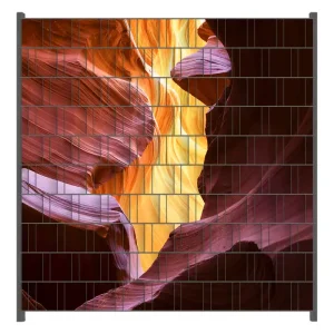 Ausverkauf Zaunsichtschutz Schlucht aus Sandstein in Arizona Antelope Canyon Breite 200 cm x Höhe 200 cm