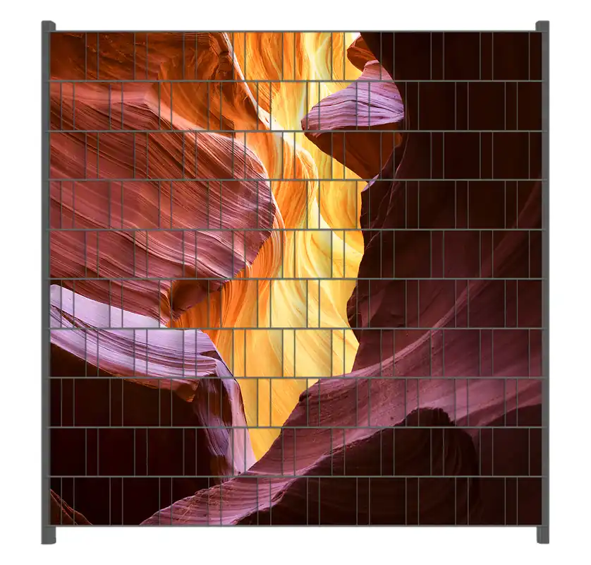 Ausverkauf Zaunsichtschutz Schlucht aus Sandstein in Arizona Antelope Canyon Breite 200 cm x Höhe 200 cm