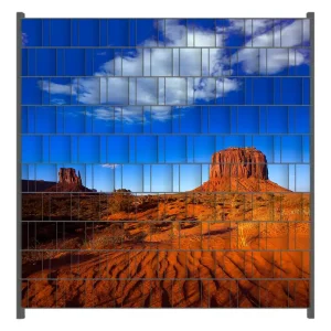 Knallerangebot Zaunsichtschutz Monument Valley am Abend I Breite 200 cm x Höhe 140 cm